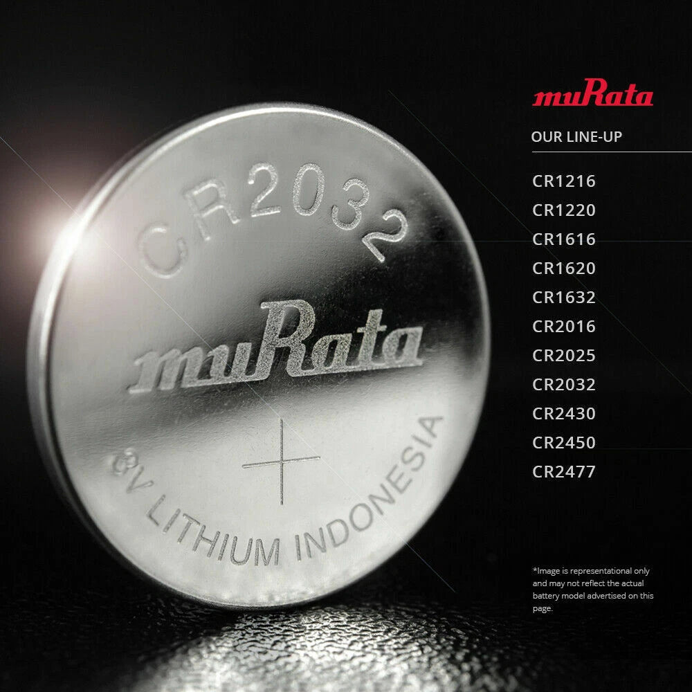 Murata CR2016 Battery 3V Lithium Coin Cell (5 Count) - Replaces Sony CR2016