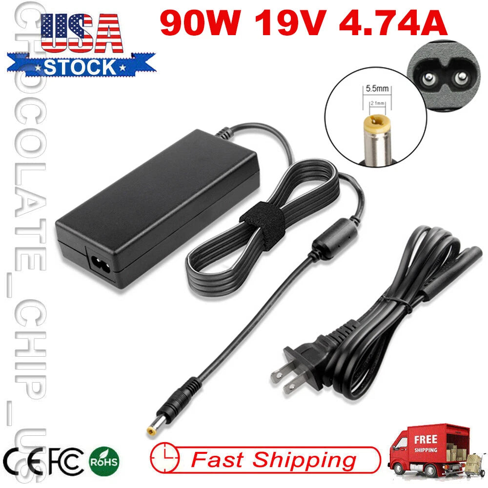 90W AC Adapter Charger For Fujitsu LifeBook L-,N-,P-,T- Series Power Supply Cord