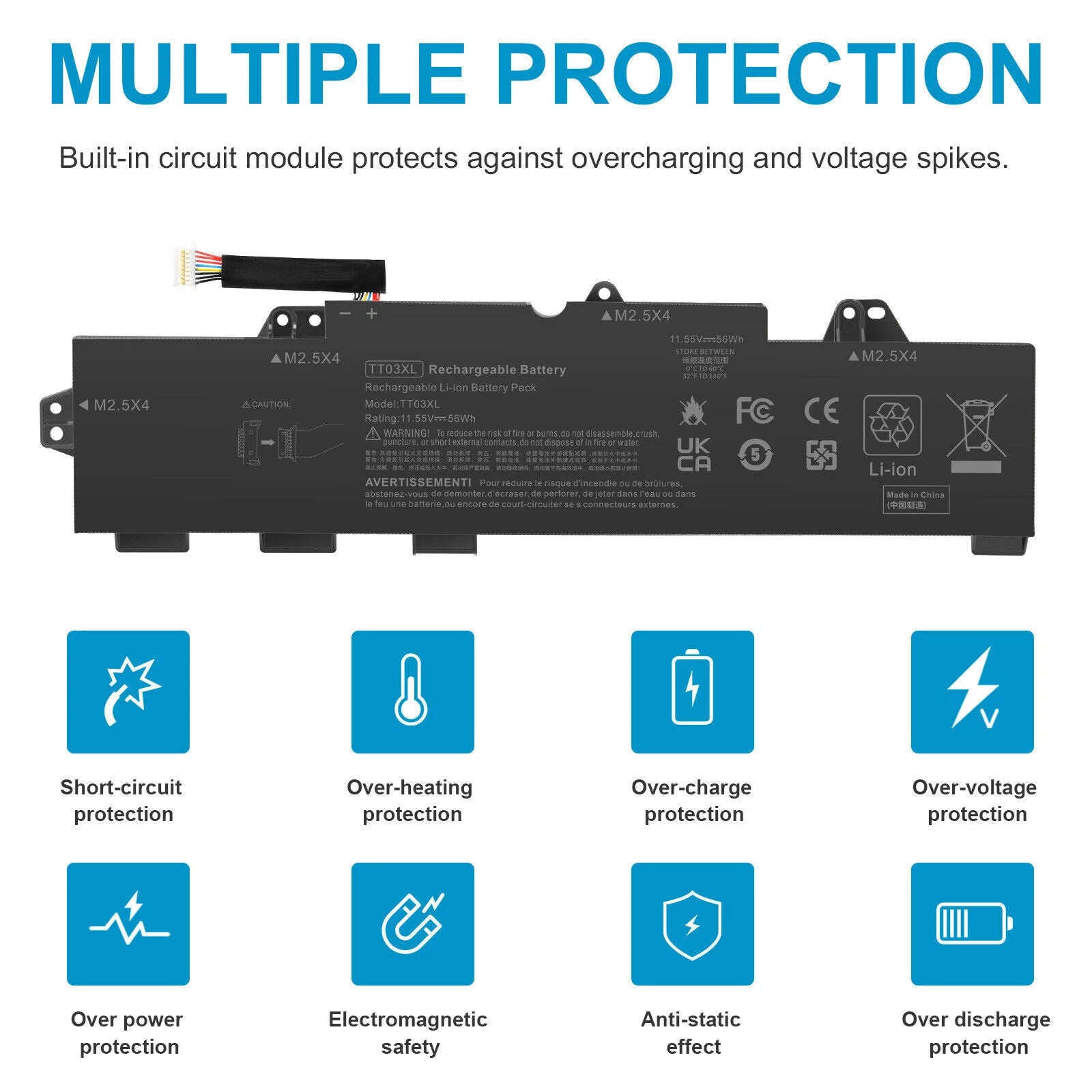New 56Wh TT03XL Battery For HP ZBook EliteBook 755 850 G5 Series 933322-855