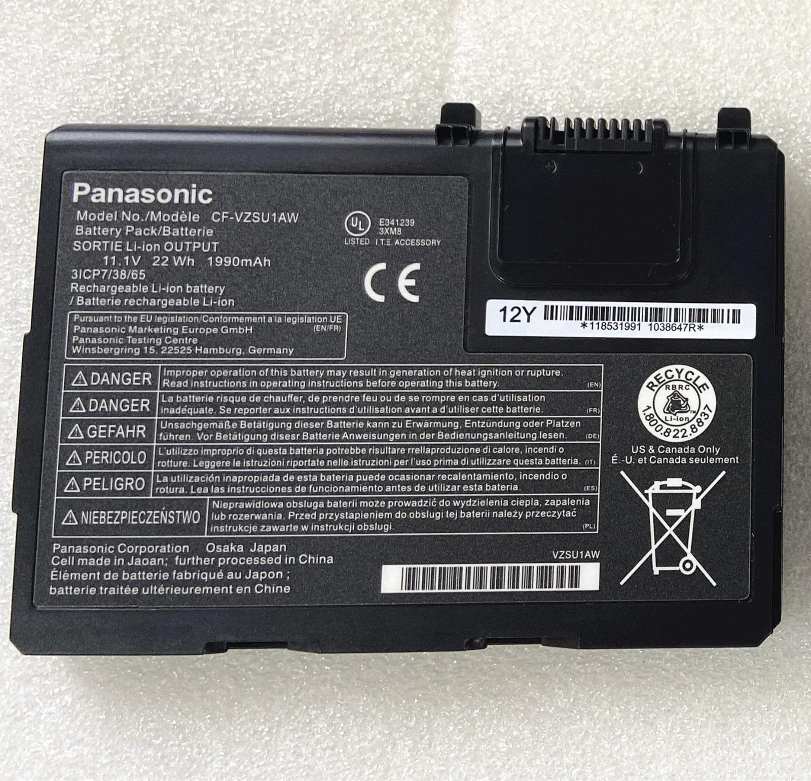 Genuine CF-VZSU1AW Battery for Panasonic Toughbook Cf-33 CF-33MK1 CF-VZSU1AR