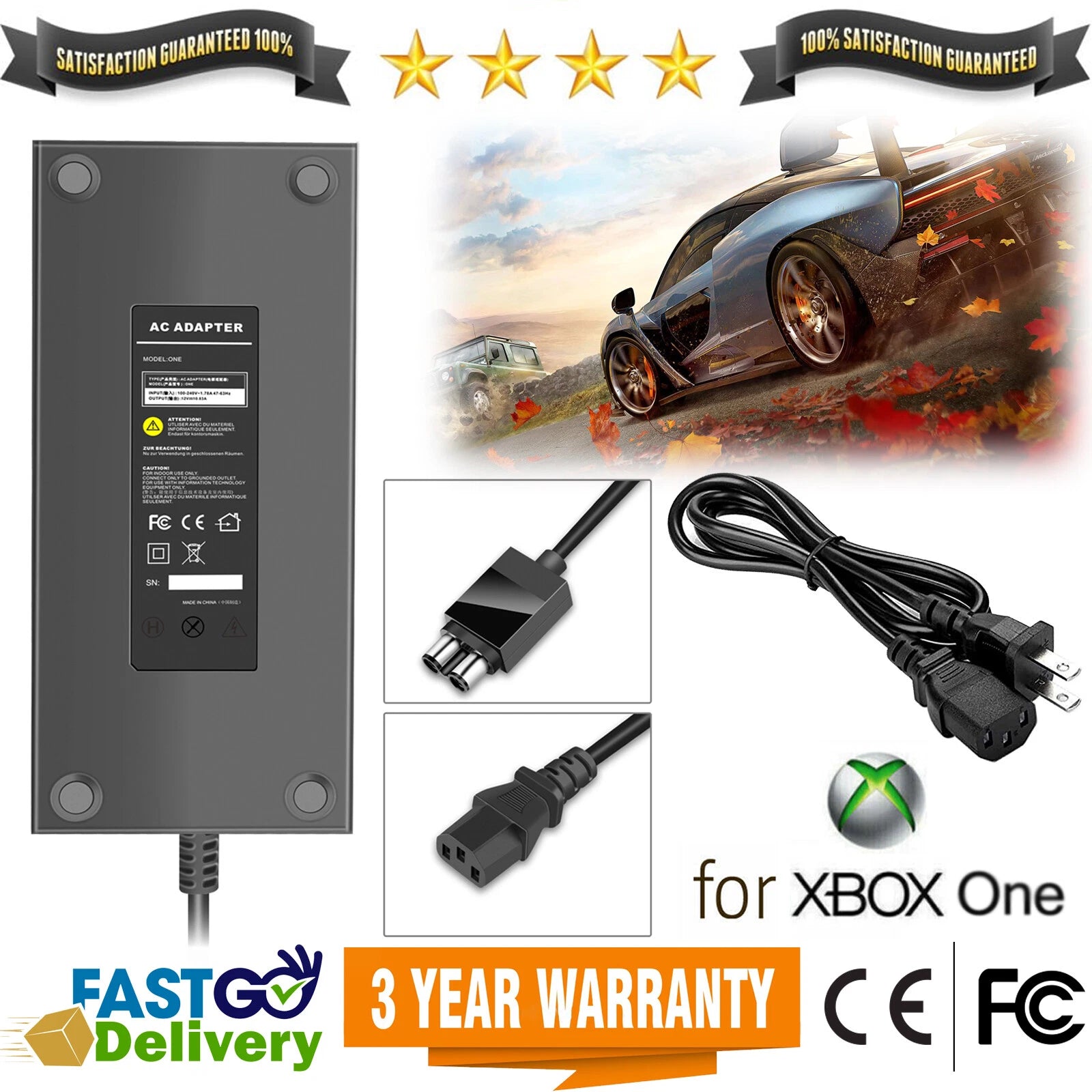Adapter Brick Charger Power Supply Cord Cable for Microsoft XBOX ONE Console PSU