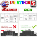 A1417 Battery for Apple Macbook Pro 15 Retina A1398 Mid 2012 Early 2013 37Wh