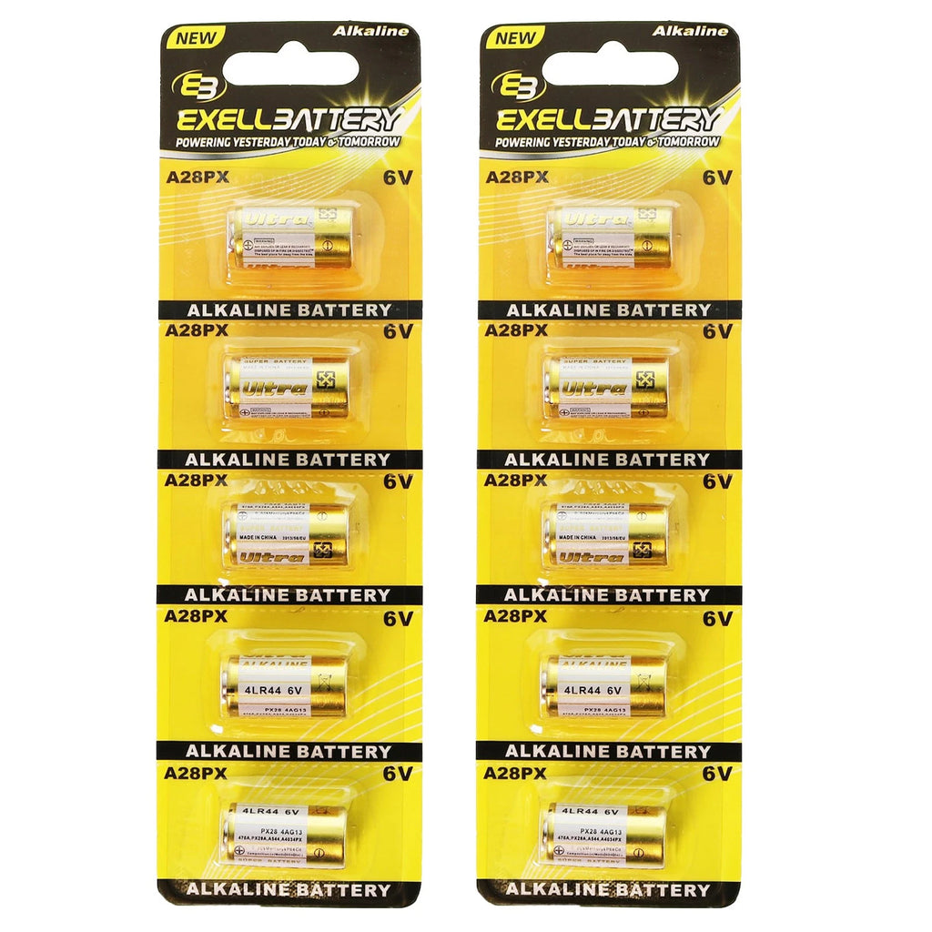 10x Exell A28PX 6V Alkaline Battery L544BP V28PXL K28L PX28A A544