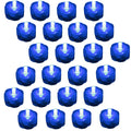 Submersible Waterproof Battery LED Tea Light ~ Wedding Decoration~Blue ~ 24 Pack