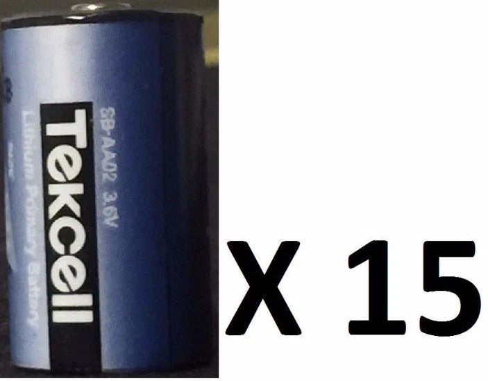 Brand New "15" Tekcell SB-AA02 3.6V 1/2AA Lithium Battery, 3.6 V 1200mAh, 2018