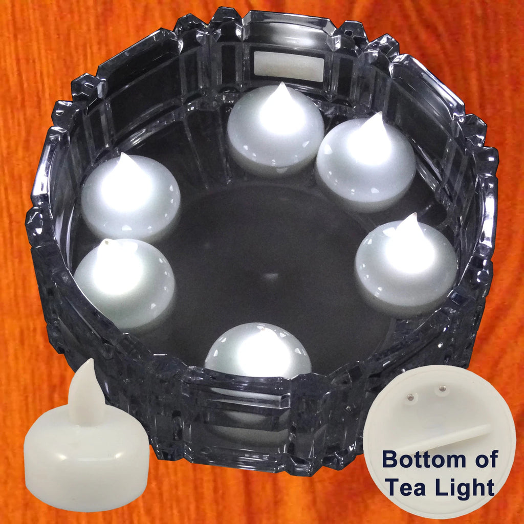 12 Flameless Floating LED tealight Battery operated Candle WHITE tea lights NEW