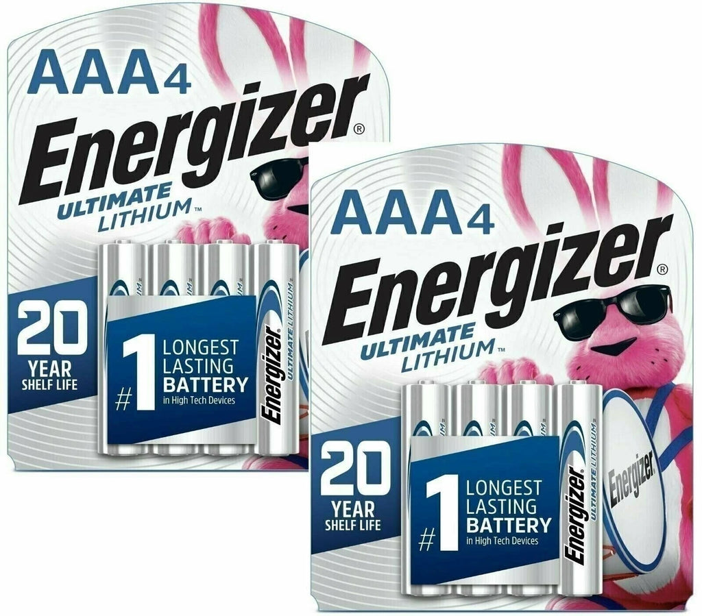 Energizer Ultimate Lithium 8 AAA Batteries Battery 12-2039 AAA8 Pack 2-4 packs