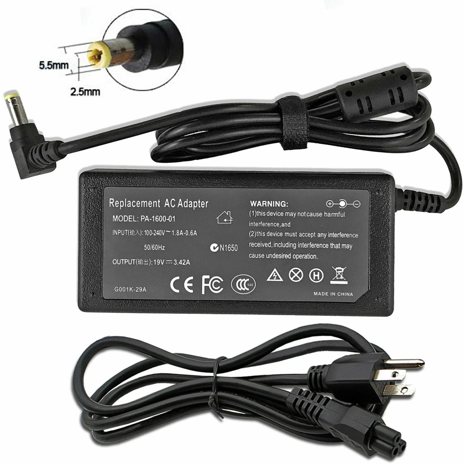 AC Adapter Charger Power For Toshiba Satellite L645-S4102 L645-S4103 L645-S4104