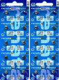 20 Renata 319 (SR527SW) Silver Oxide Batteries 1.55 Volt