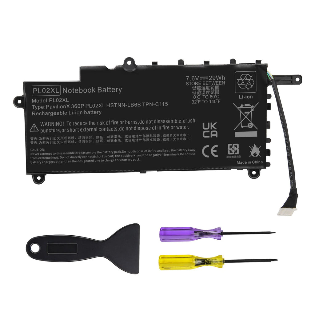 Battery PL02XL For HP Pavilion 11-n x360 11-n010dx 751875-001 751681-421 29Wh