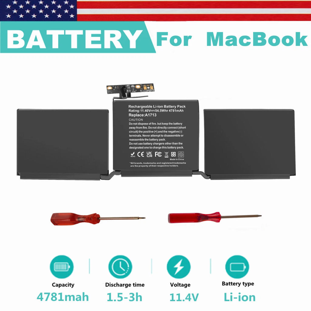 A2171 A2159 A2289 A2338 Battery For Apple MacBook Pro 13" Mid 2019 2020 A1713