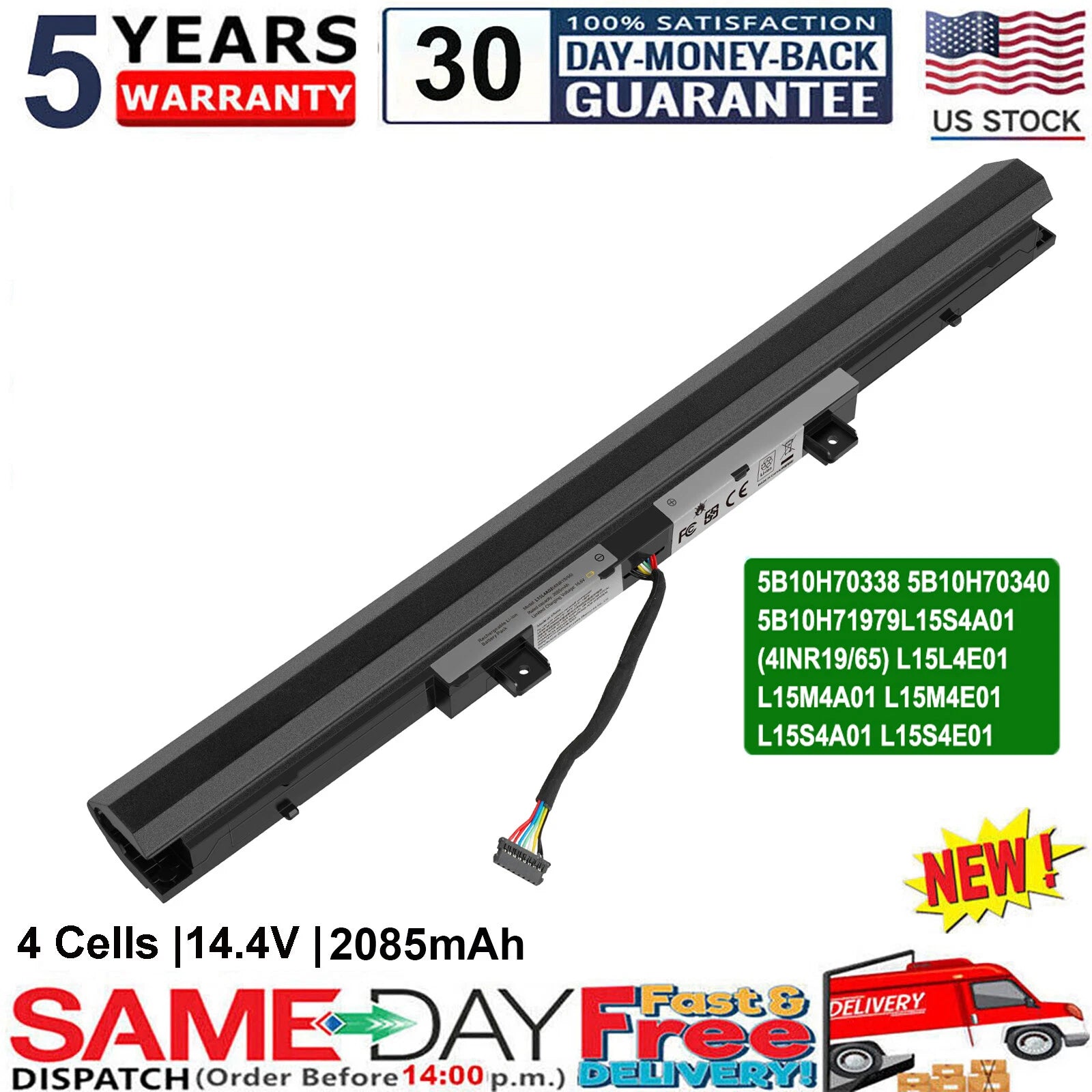 L15C3A01 battery for Lenovo Ideapad V110-15ISK V110-15IAP V310-15ISK L15C4A02