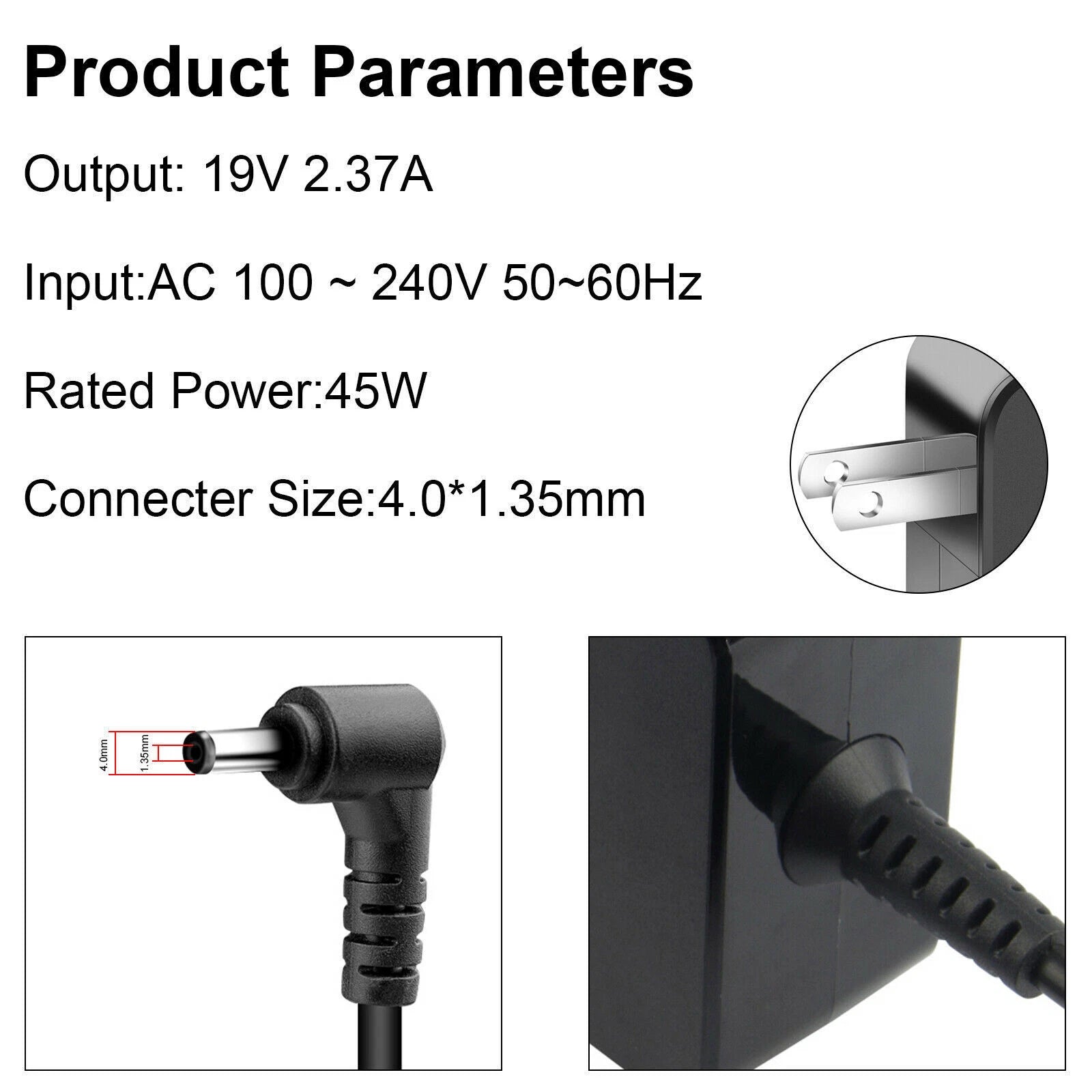 45W Charger For Asus F556UA F556U F556 F556UA-AS54 Laptop Adapter Power Supply