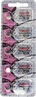 10 Maxell 321 SR616SW Silver Oxide Batteries Hologram