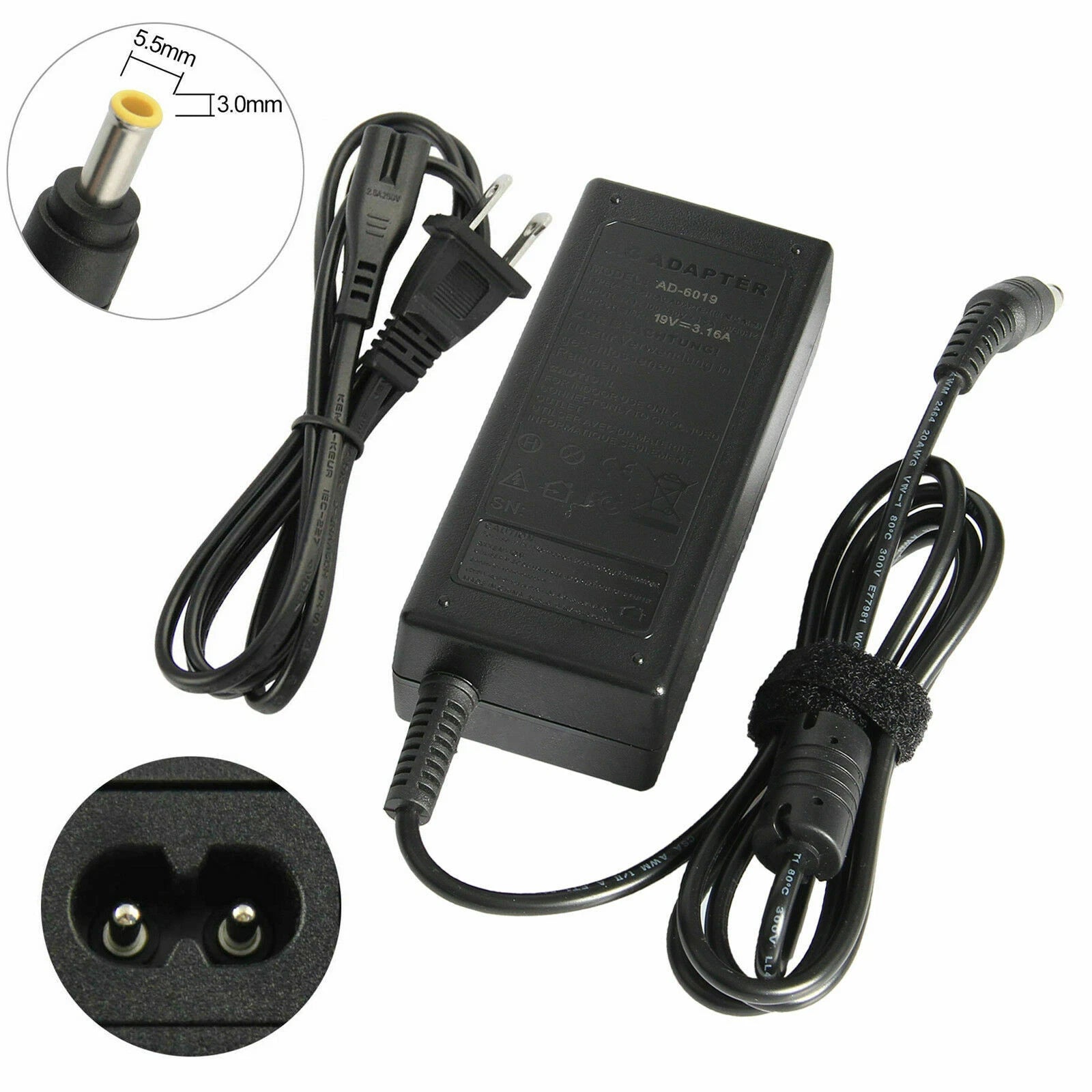 60W AC Adapter Charger for SAMSUNG NP-RV511I NP-RV711 NP305E7A RV515-A01 Laptop