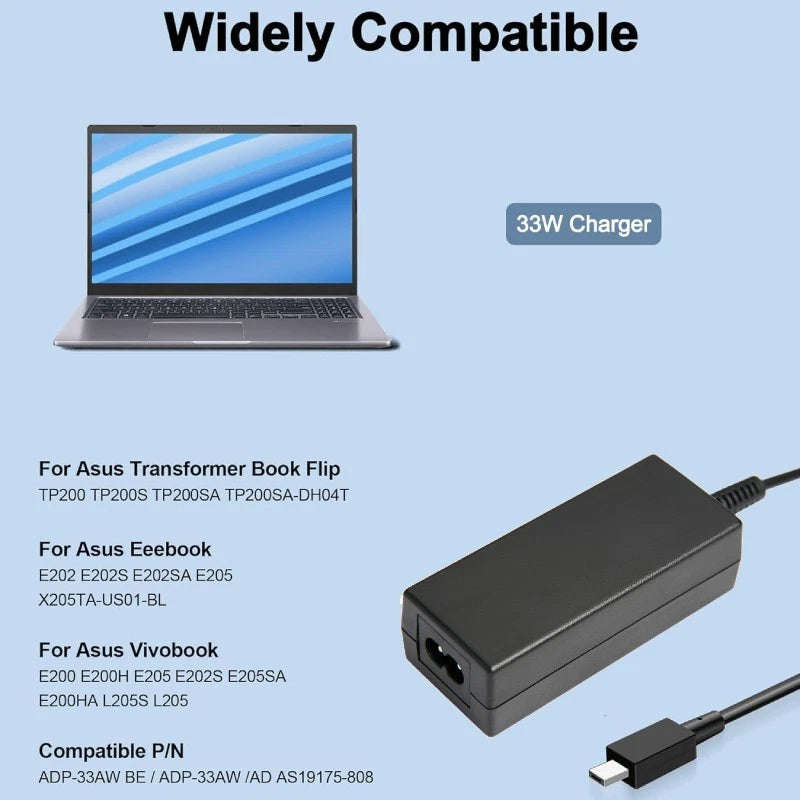 For Asus Chromebook Flip C100 C100P C100PA AC Adapter Charger Power Supply