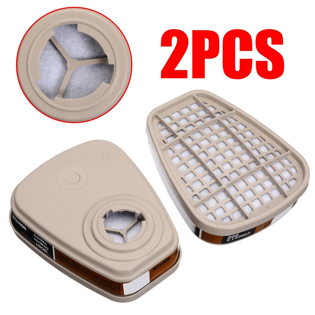 2Pcs (1pair) Cartridge Filter 6001CN For 6800 6200 7502 Painting Gas Respirator