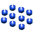 Submersible Waterproof Battery LED Tea Light ~ Wedding Decoration~Blue ~ 10 Pack