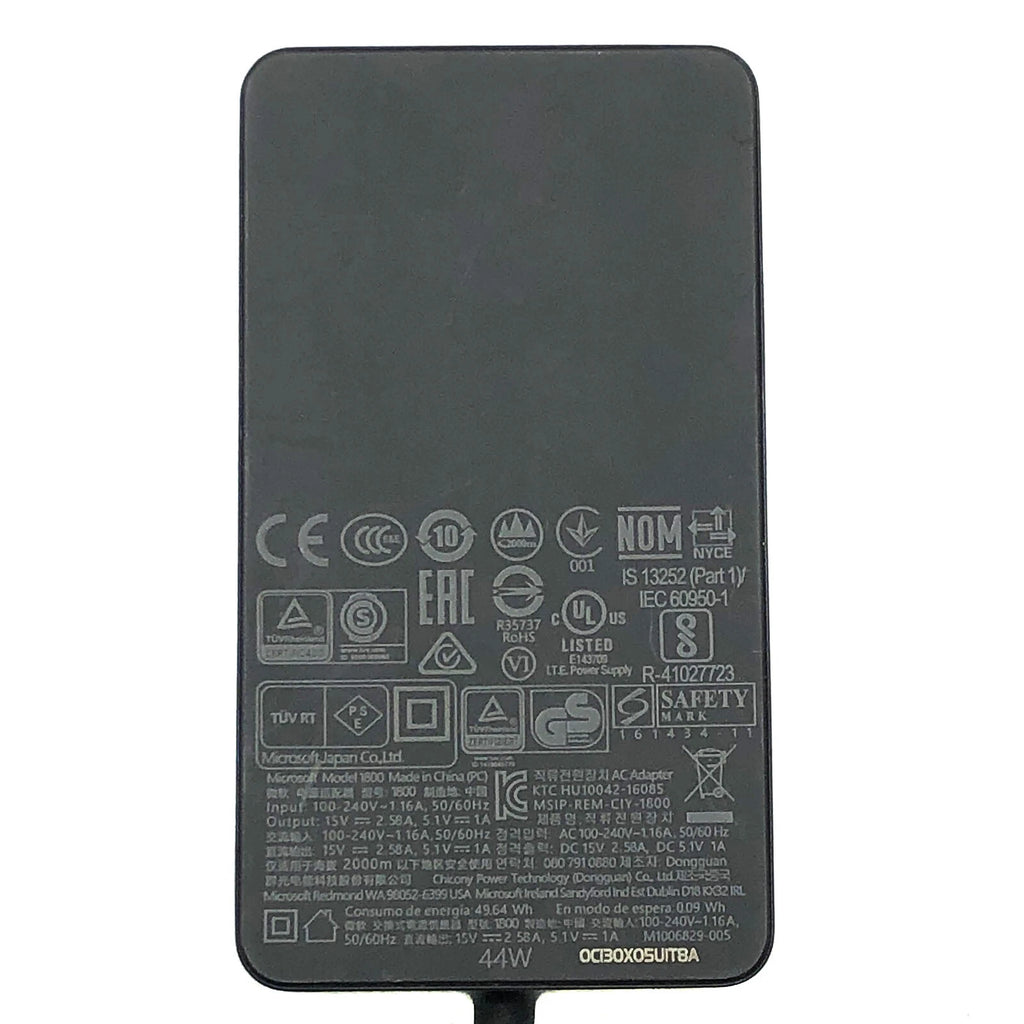 Open Box Genuine 44W Microsoft 15V 2.58A AC Adapter Model 1800 MSIP-REM-CIY-1800