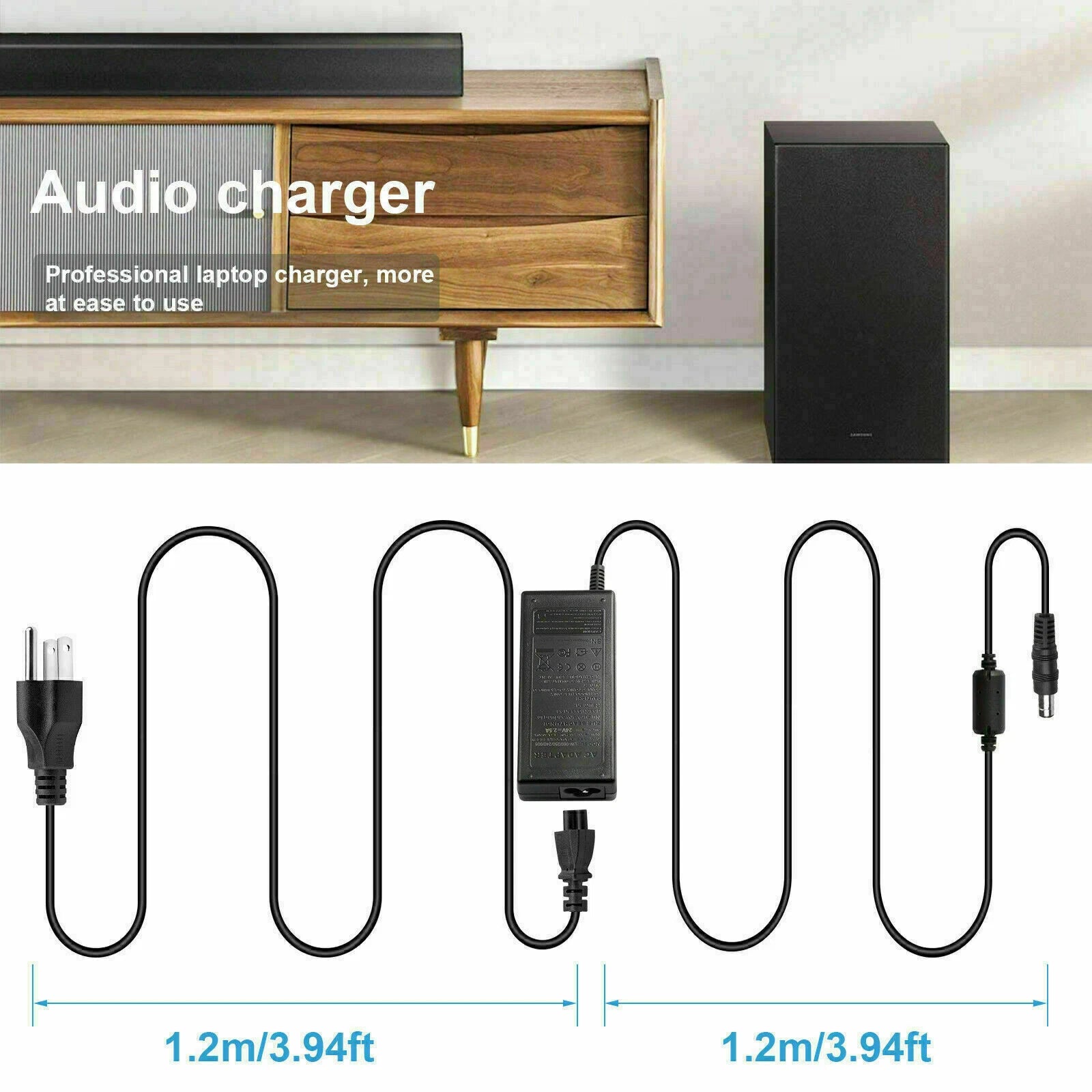 24V Power Adapter Charger for Samsung Soundbar HW-K450 HW-H7501 HW-J370 HW-J8500