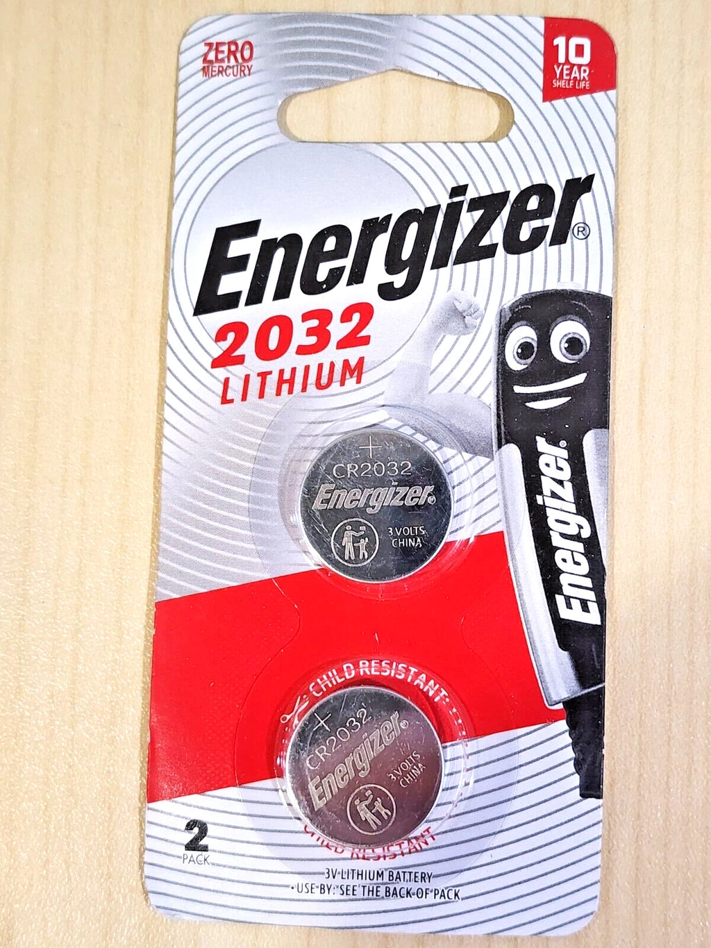 2 pc ENERGIZER CR2032 ECR2032 3v Lithium Battery (Two batteries) EXPIRE 2033