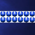 Submersible Waterproof Battery LED Tea Light ~ Wedding Decoration~Blue ~ 12 Pack