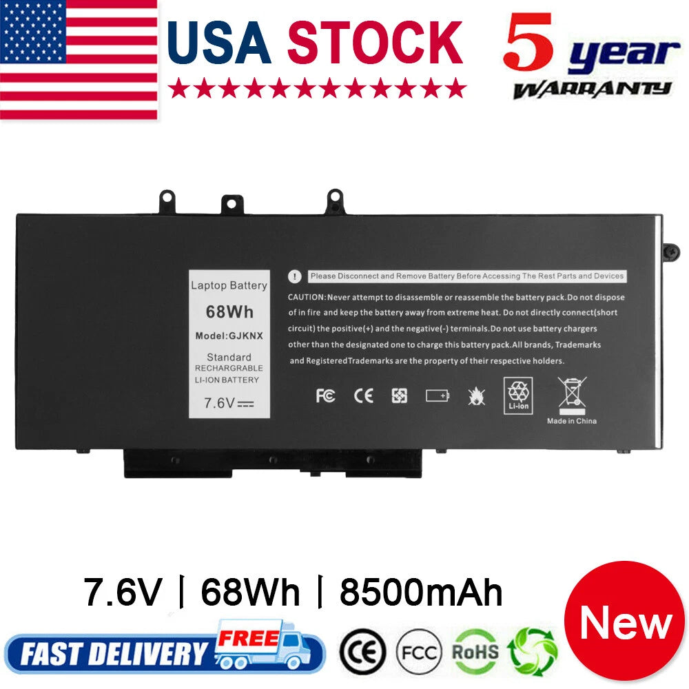 68Wh Battery For Dell Latitude 5480 5580 5280 5288 5488 5490 5490 GJKNX GD1JP PC