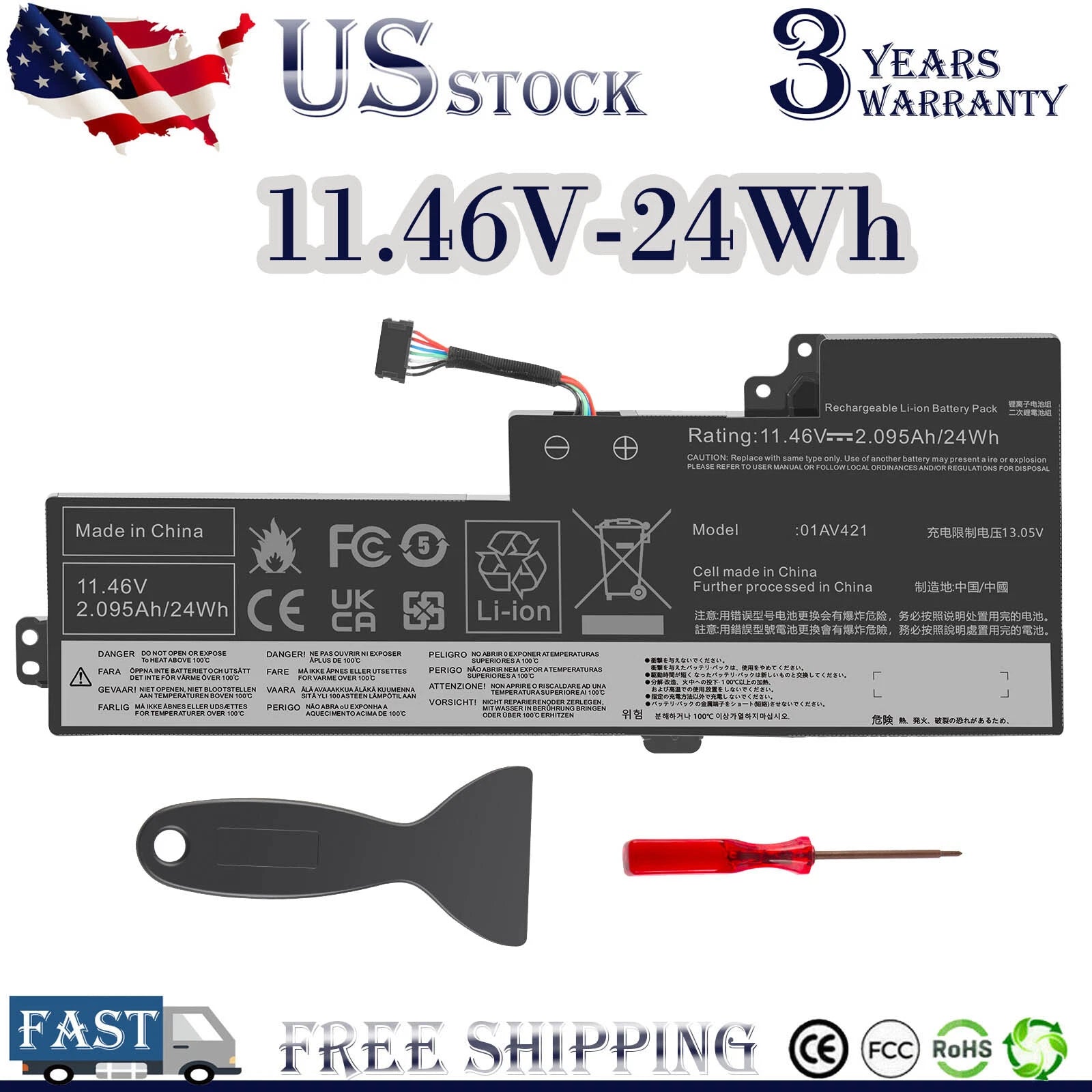01AV420 01AV421 01AV489 01AV419 battery For Lenovo ThinkPad T470 T480 A475 A485