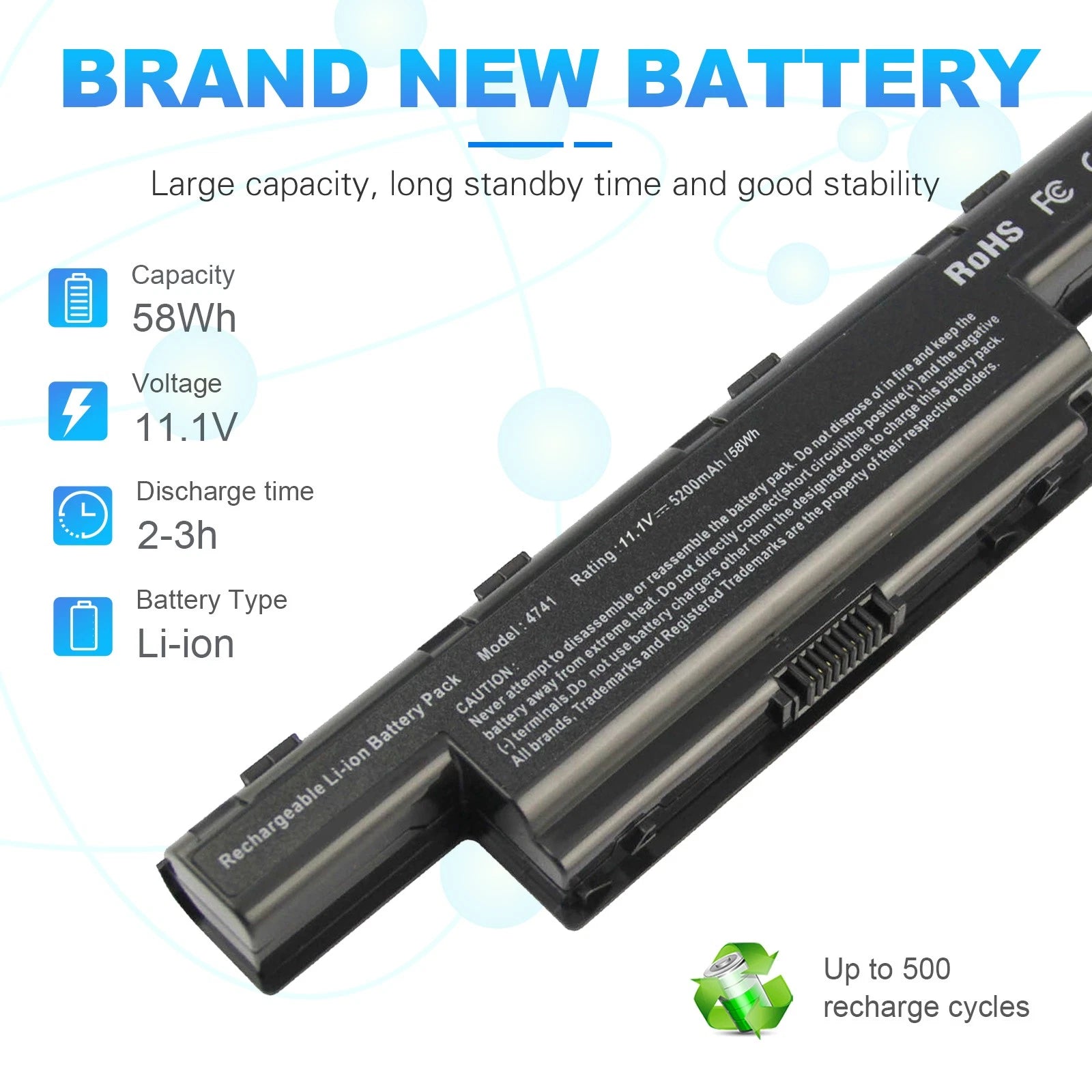 6 CELL Battery For Gateway NE56R31U NE56R41U NE56R27U NE56R10U 5200mAh