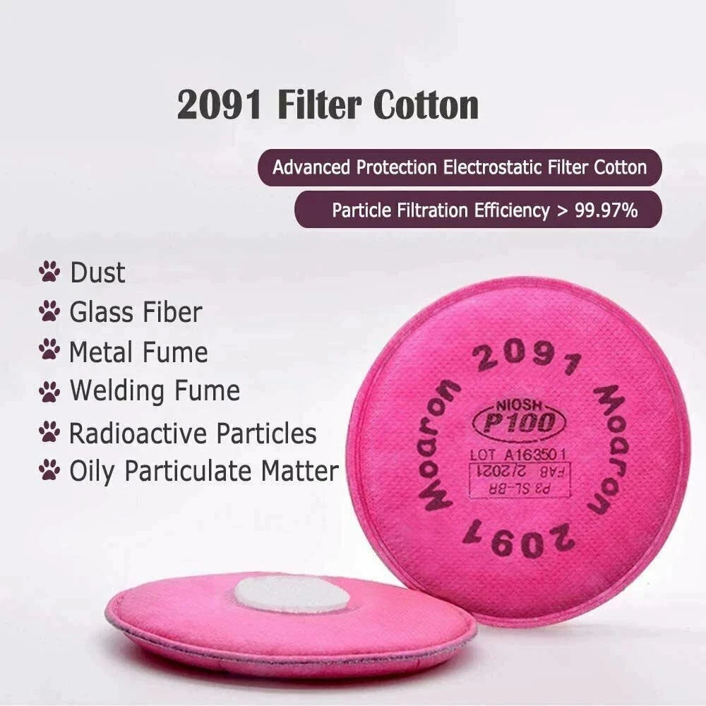 40PCS 2091 P100 Replacement Particulate Filter Respirator for6000 6200 6800 7000