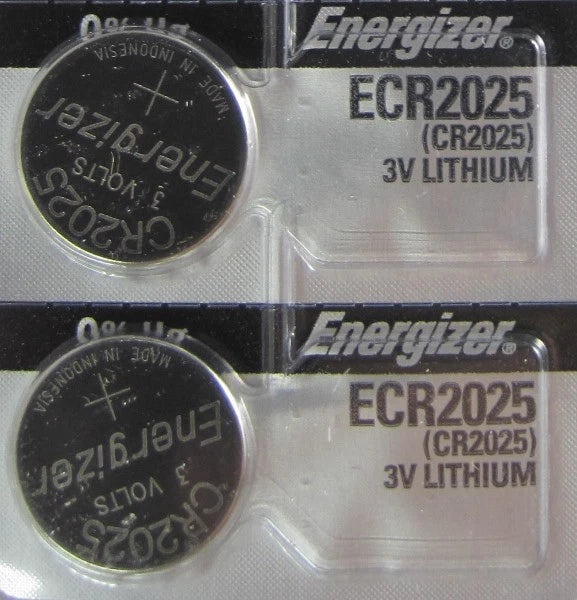 2 Pk CR2025 2025 Energizer 3V Batteries