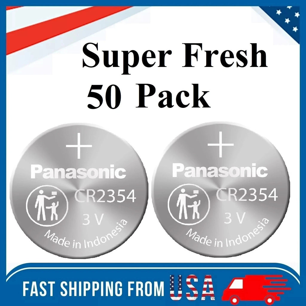 50 PCS Panasonic CR2354 Lithium Battery 3V Button Cell Computer Portable Devices