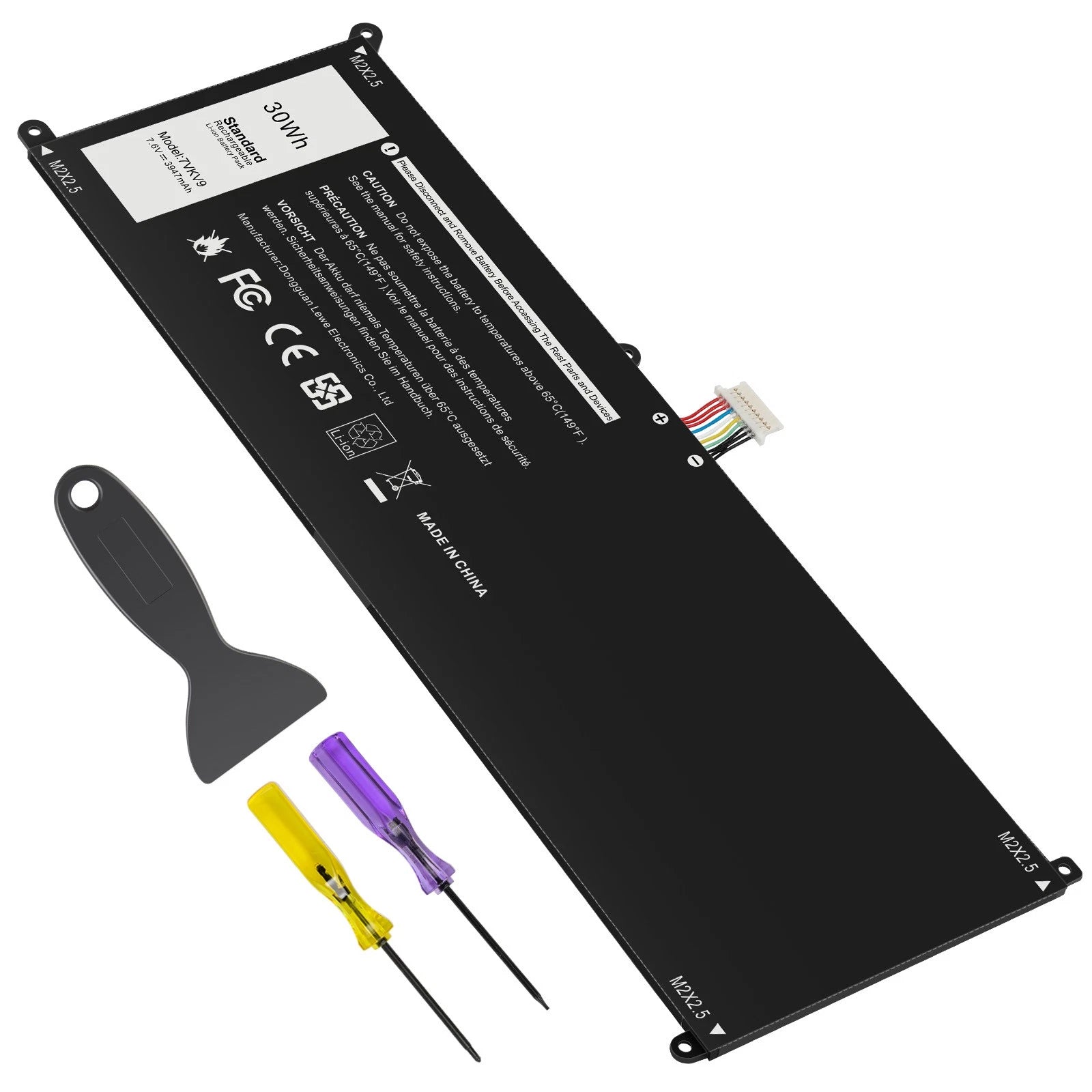 ?30Wh For Dell XPS 12 9250 Latitude 12 7275 Series 9TV5X 0V55D0 7VKV9 Battery
