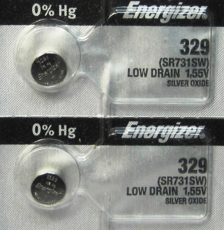 2 Energizer Silver Oxide SR731SW SR731W SR731 1.55V Battery
