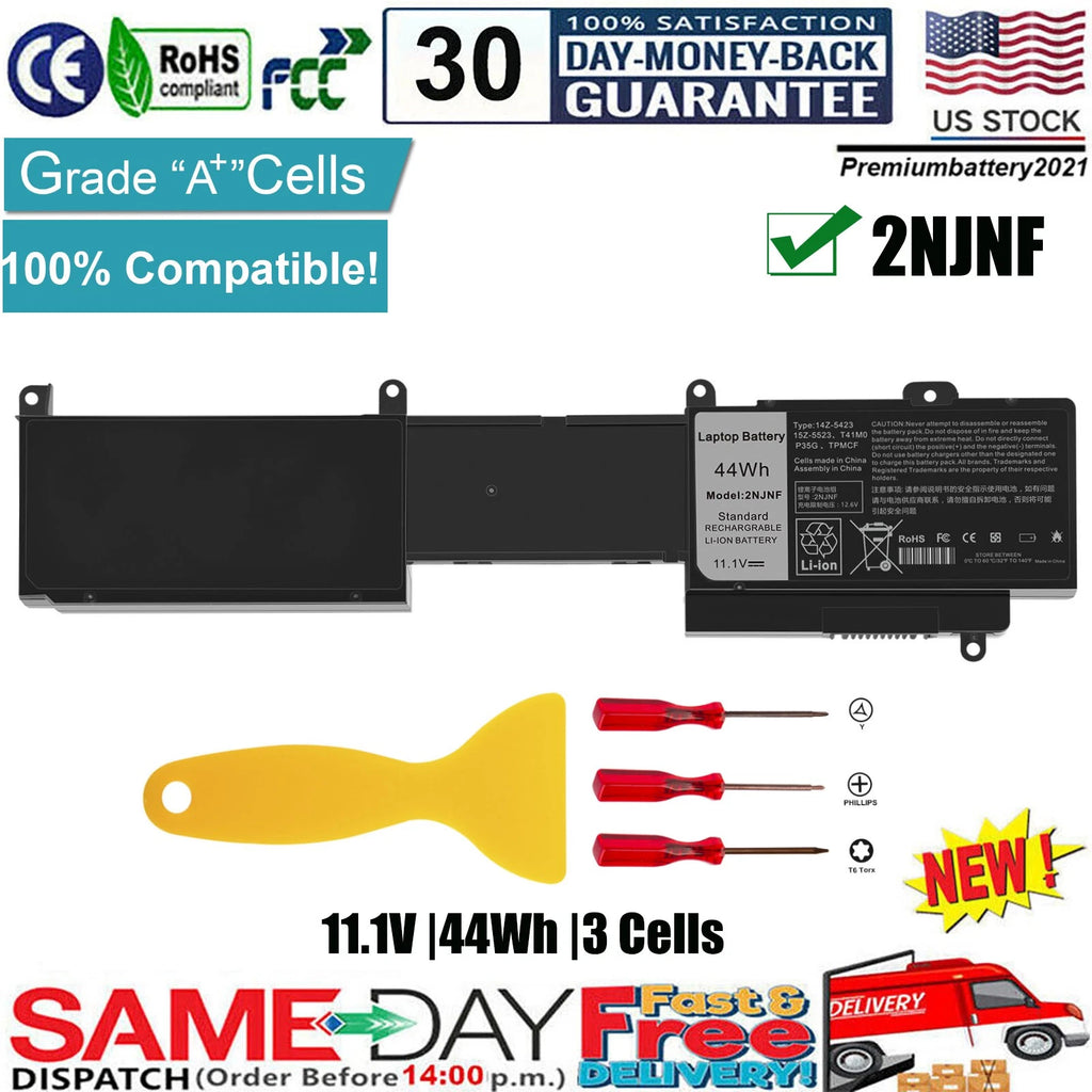 ?2NJNF Battery for Dell Inspiron 14z-5423 15z-5523 TPMCF T41M0 8JVDG 11.1V 44Wh
