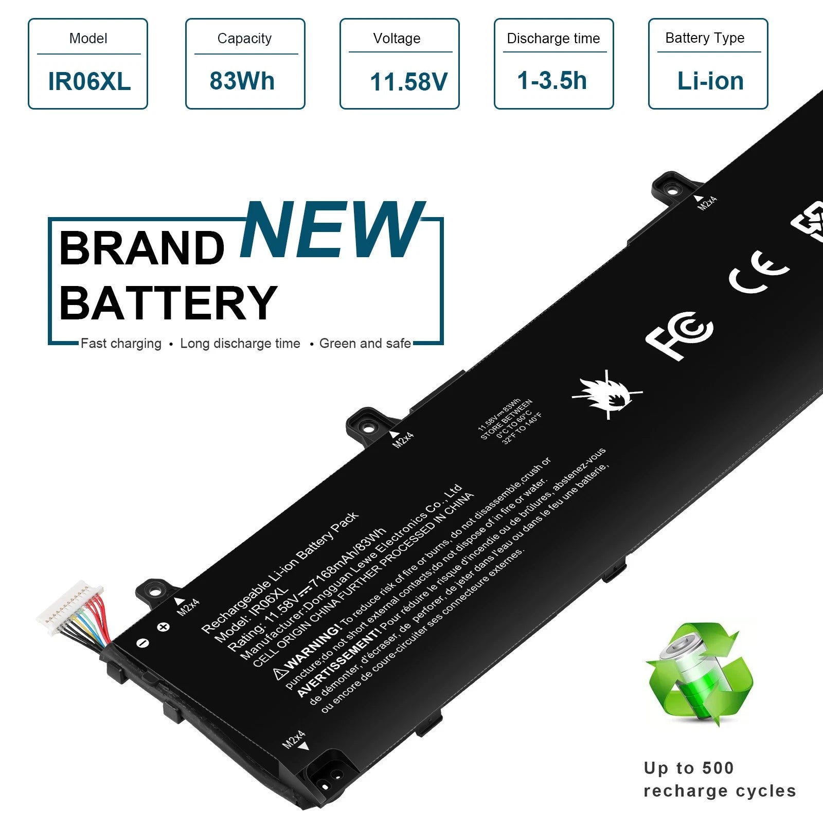 New IR06XL batetry For HP ZBook Power G7 1J3Y6EA 1J3Q8EA 2C9N7EA series
