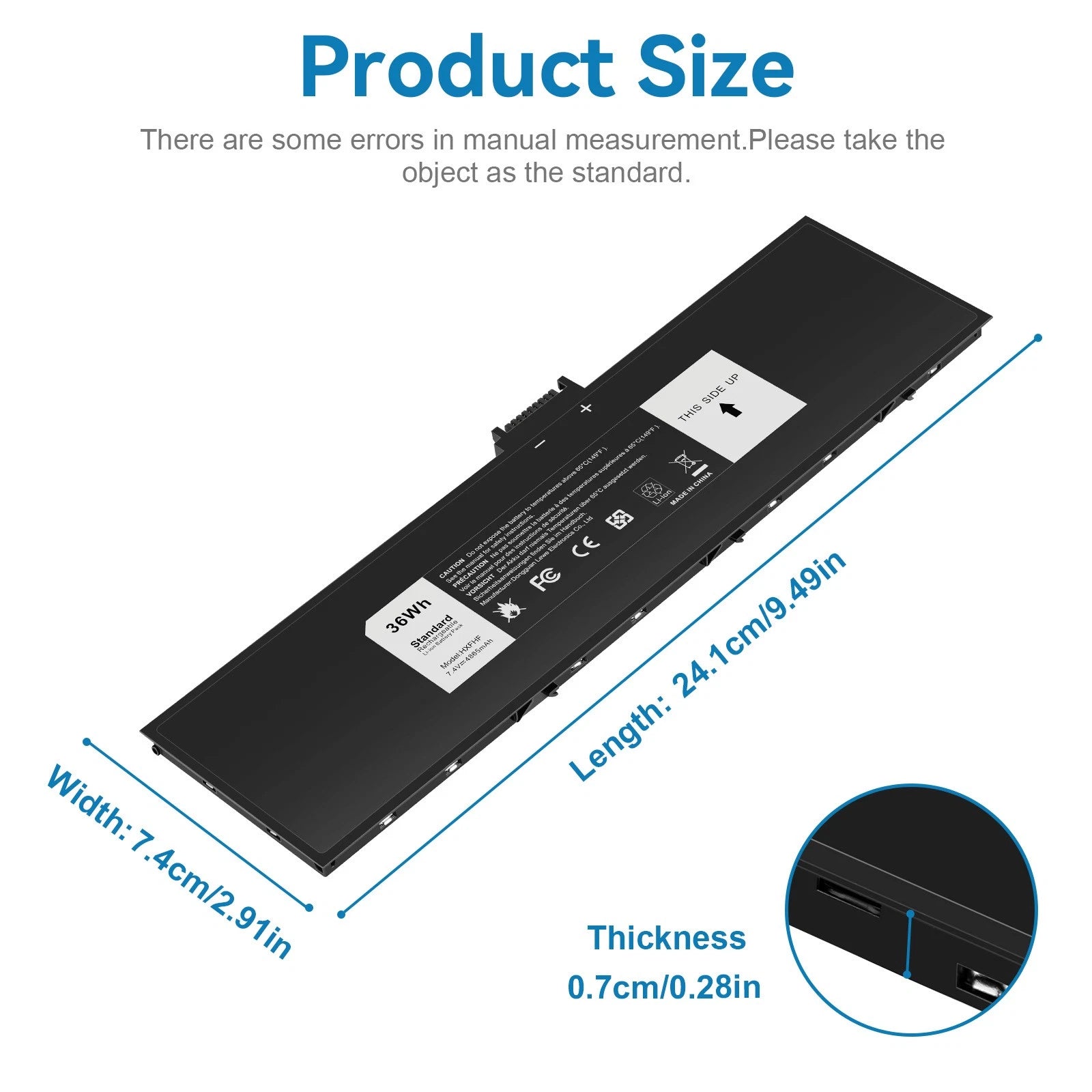 36Wh Tablet Battery for Dell Venue 11 Pro 7130 7139 7140 VT26R HXFHF 0VJF0X