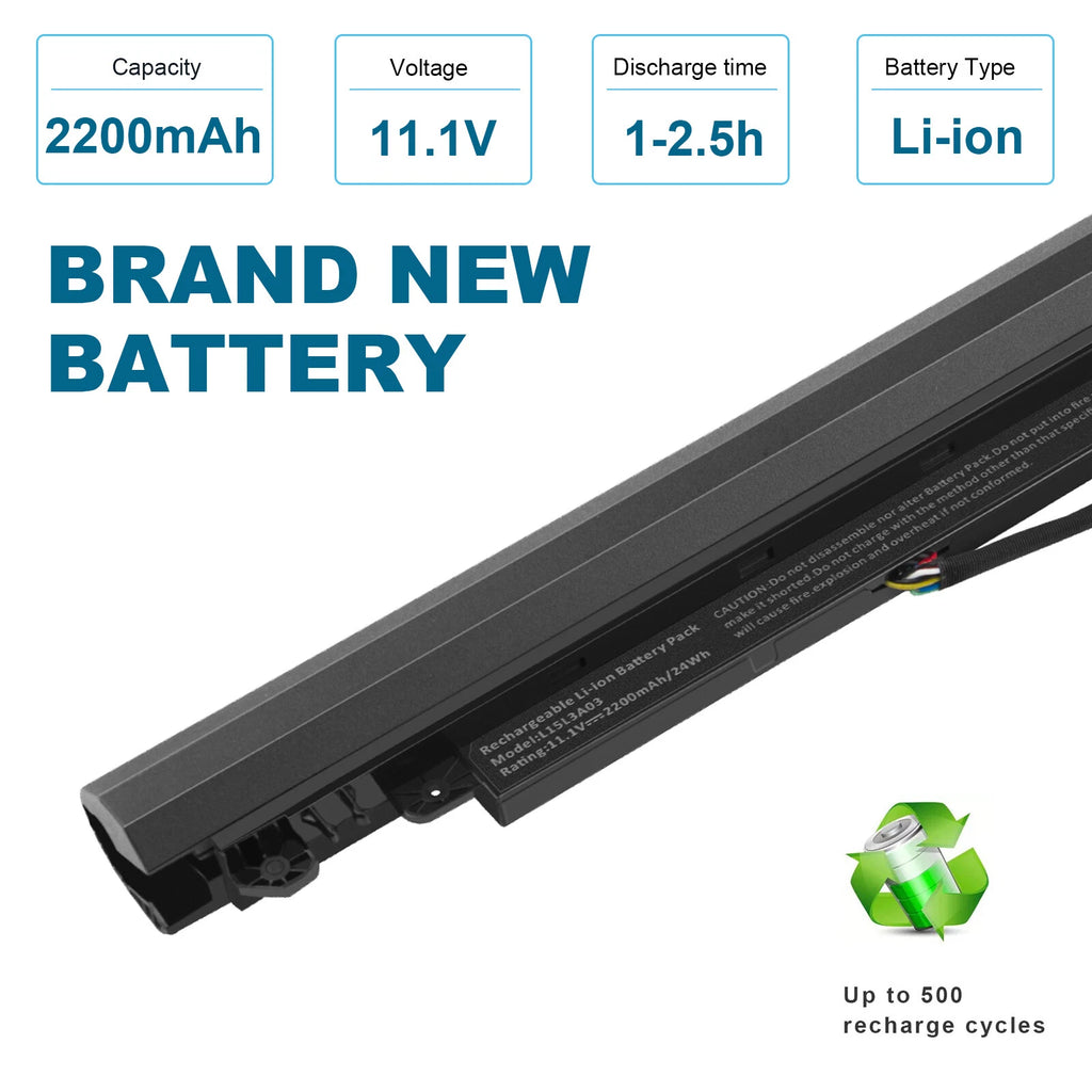 L15L3A03 Battery for Lenovo Ideapad 110-14AST 110-15ACL 110-14IBR 110-15IBR NEW