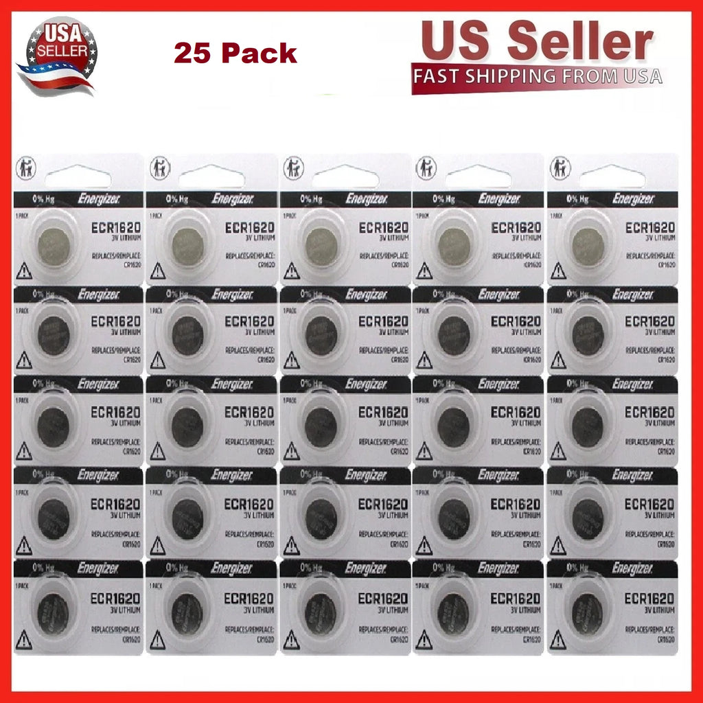 25 x Fresh CR 1620 Energizer battery Lithium 3V CR1620 Original New Batteries