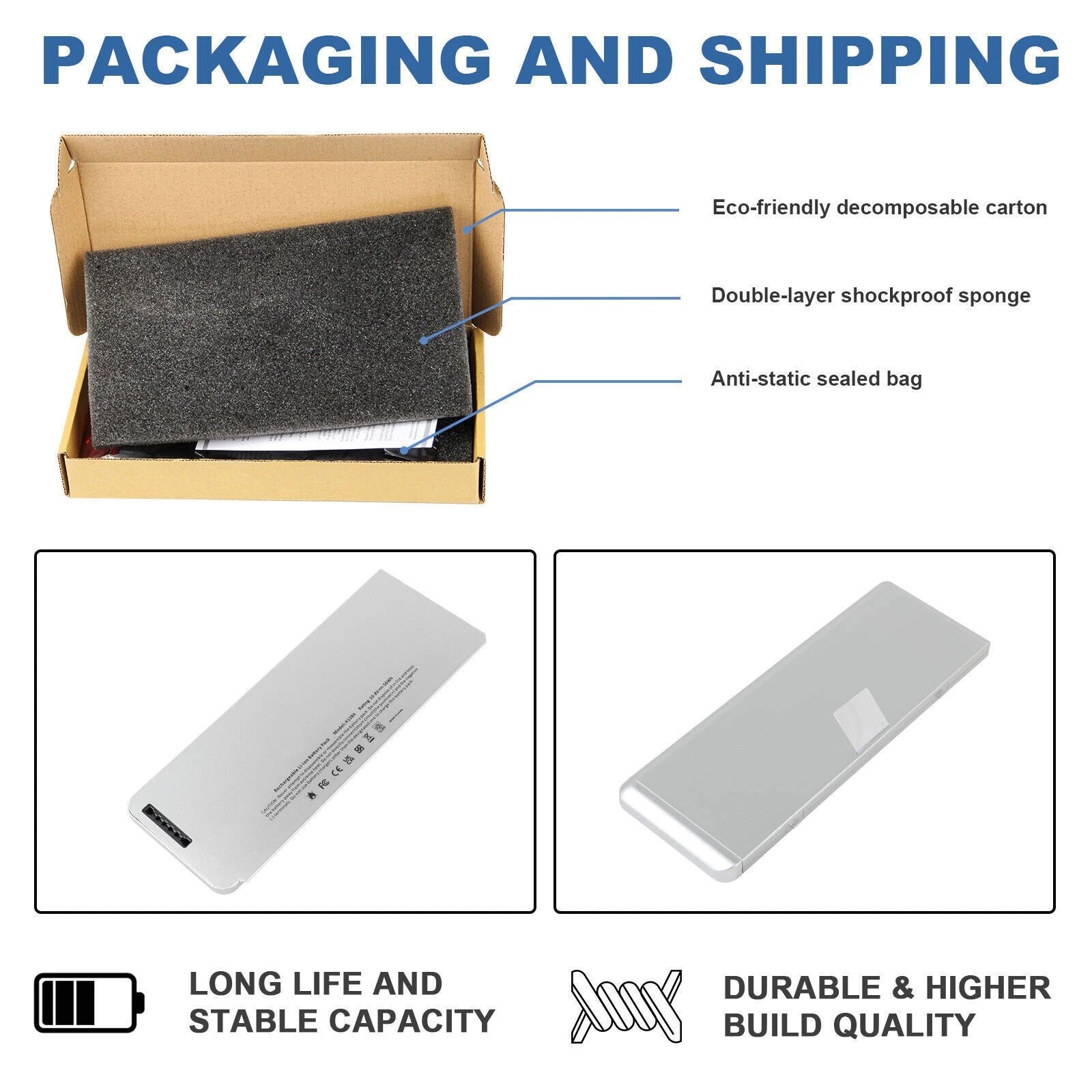 ?LOT A1280 MB771 Battery For Apple MacBook 13"Aluminum Unibody 2008 MB466 MB467