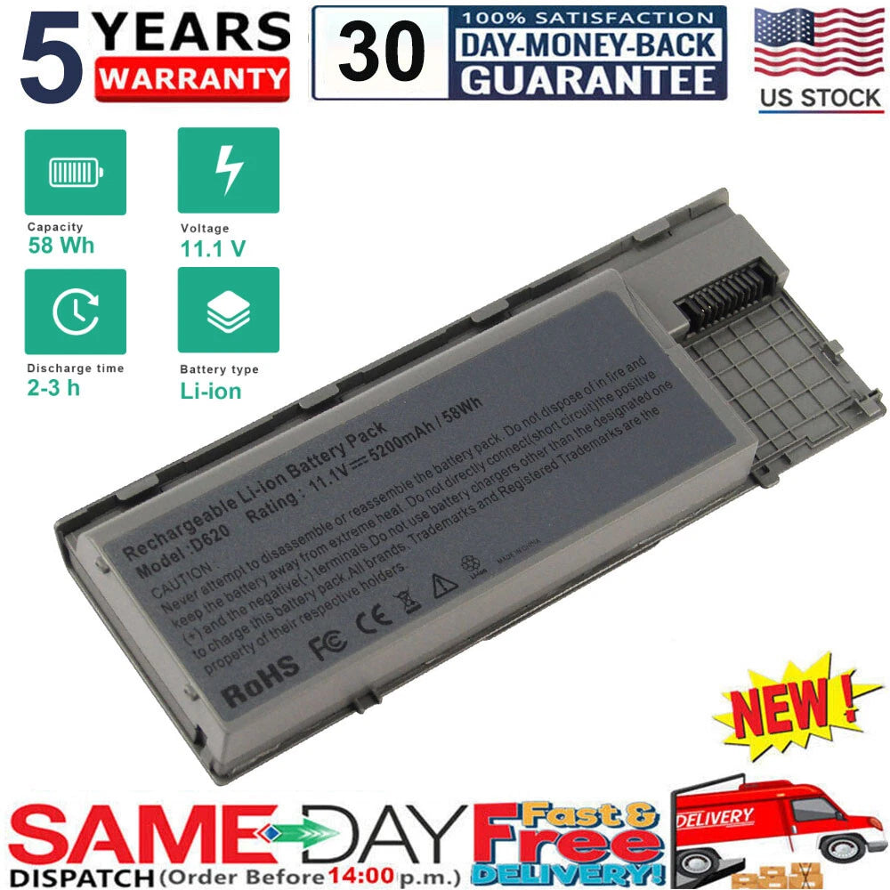 Laptop Battery for Dell Latitude D620 D630 D631 D640 PC764 TC030 M2300 310-9080