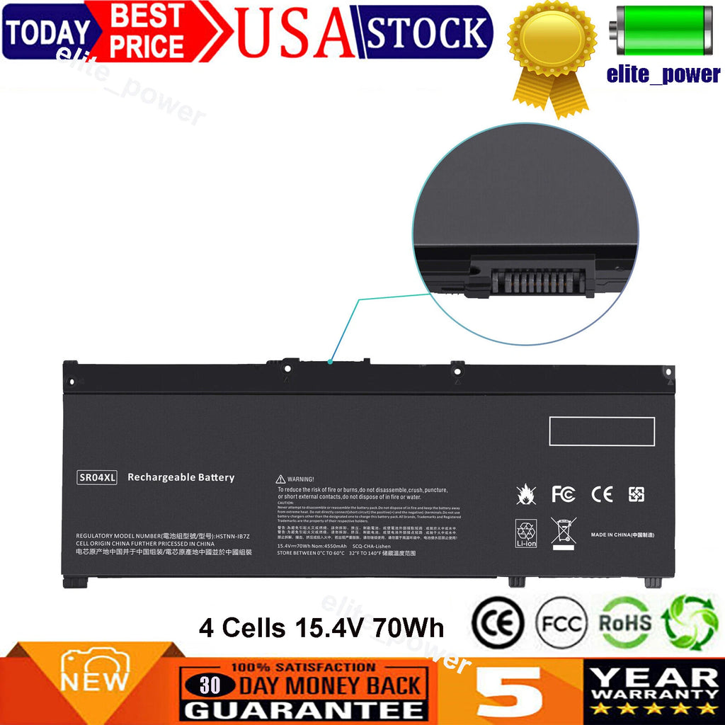SR04XL SRO4XL Battery For HP Omen 15-CE 15-DC 15-CB HSTNN-DB7W 917678-2B1 Laptop