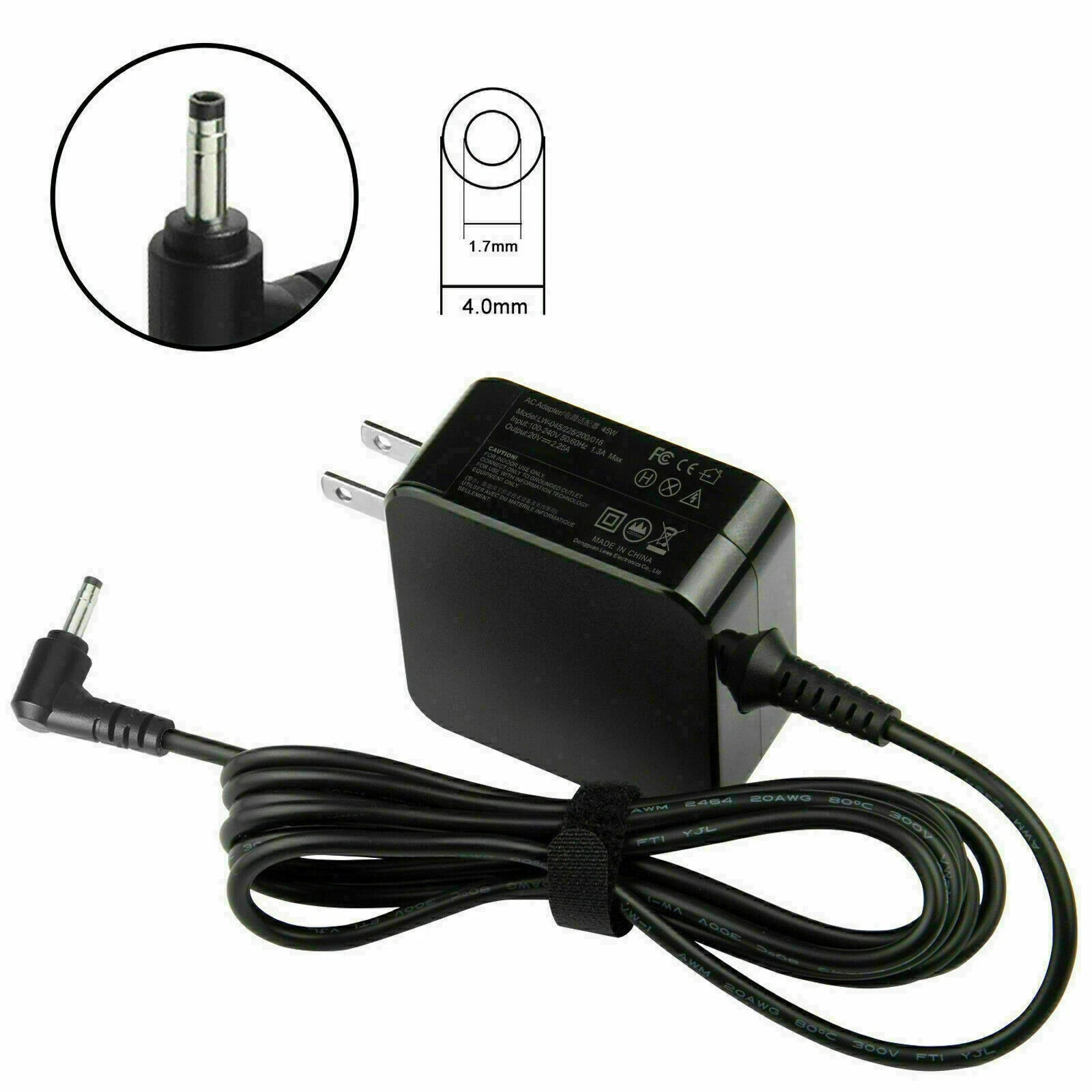 45W Power AC Adapter Charger for Lenovo IdeaPad Slim 3 14" 14IML05 81WA