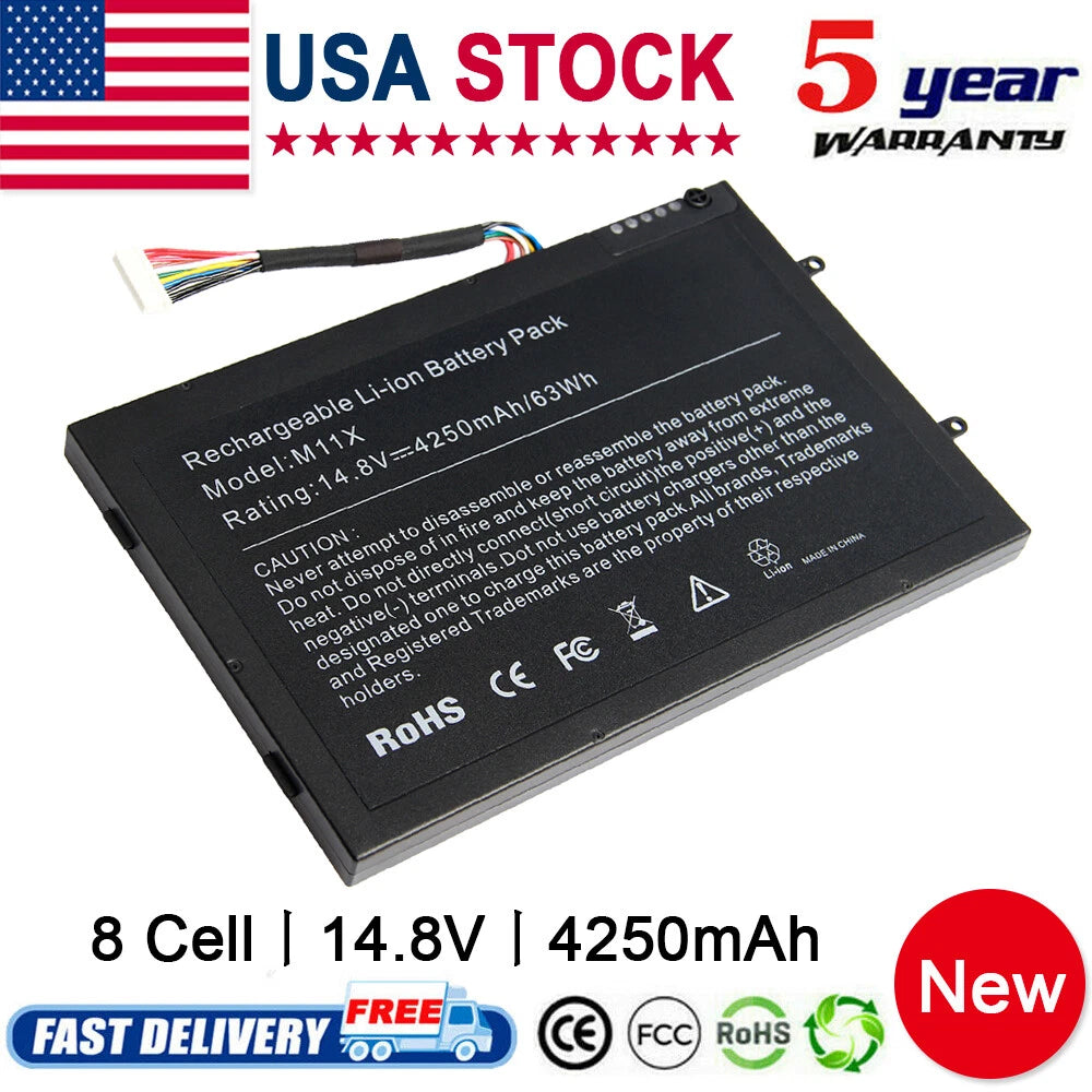 Battery For Dell Alienware M11x M11xR2 M11xR3 M14x M14xR2 P06T001 P06T002 P18G