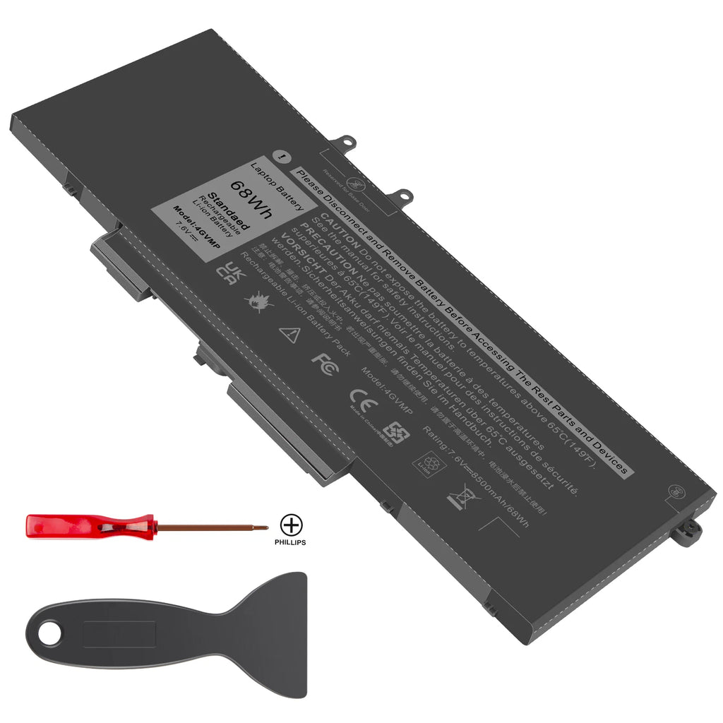 4GVMP Battery for Dell Latitude 5510 5400 5500 Precision 3540 C5GV2 7.6V 68Wh