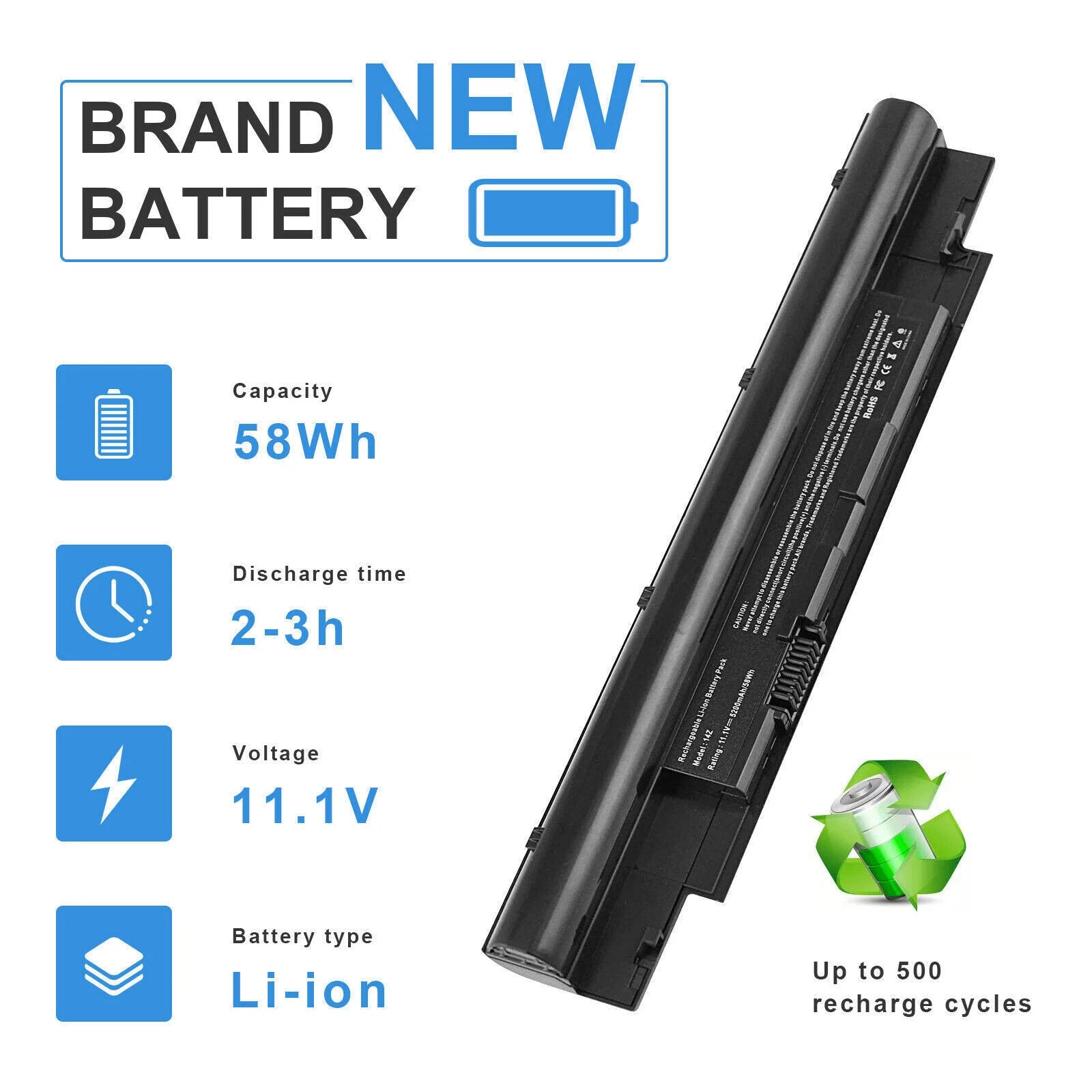 New For Dell Inspiron 268X5 14z N411z N311z Vostro V131 Laptop Battery