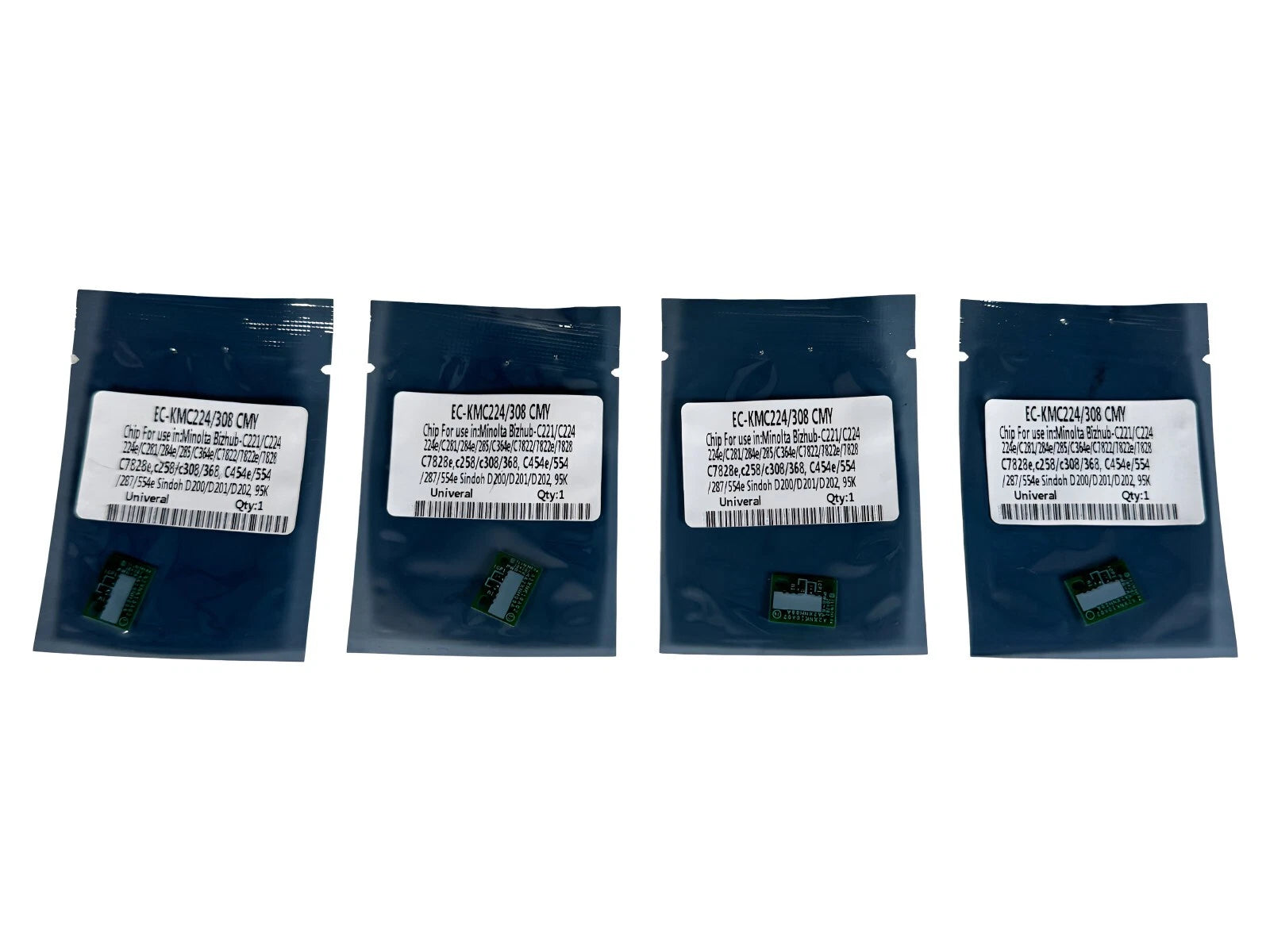 5X Kit 4 Drum Chips for Konica Minolta DR-512K DR-512C DR-512M DR-512Y Cartridge