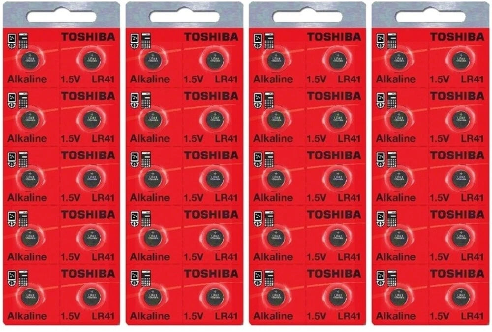 LR41 / AG3 Toshiba 1.5V Alkaline Pack Of 40 Button Cell Batteries EXP 2024