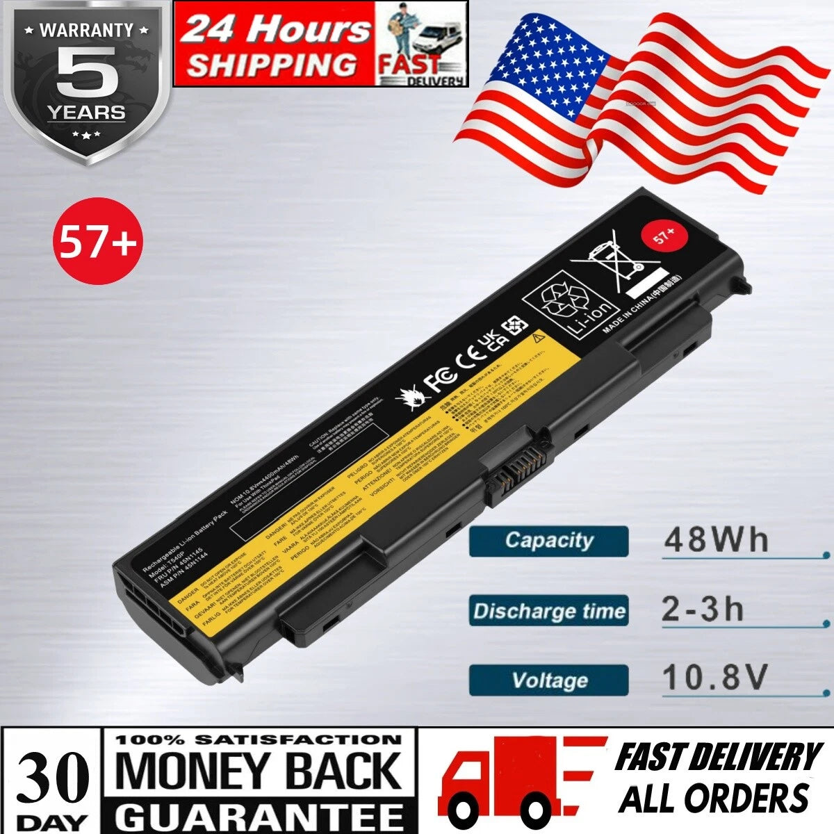 ??LOT For Lenovo Battery 45N1146 45N1147 for Thinkpad L440 T540P W540 L540 57+