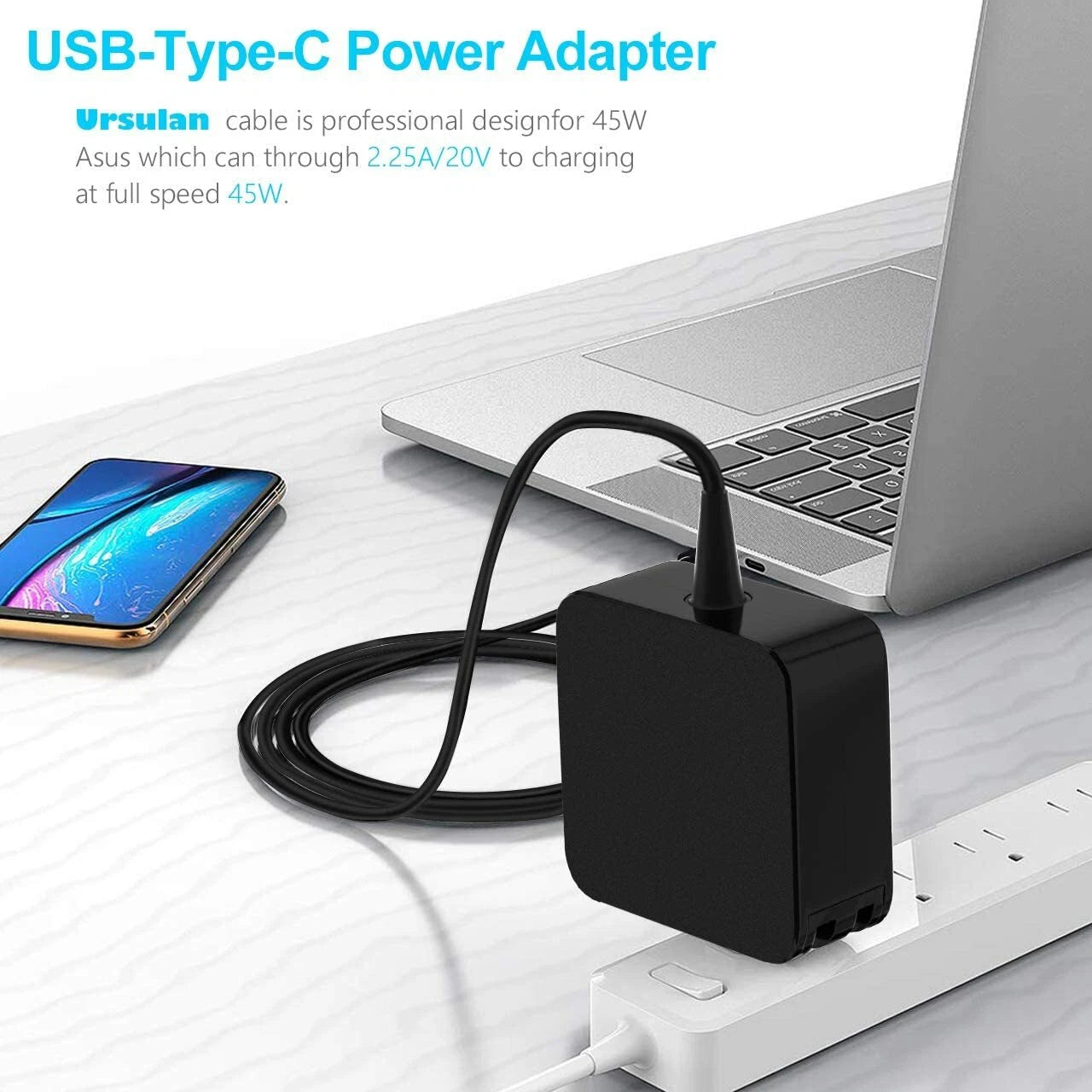 45W Type C Adapter Charger for HP Elite x2 1012 G1 1012 G2 210 G2 Power Supply